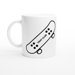 Yout Club Skateboard White 11oz Ceramic Mug - YOUT CLUB